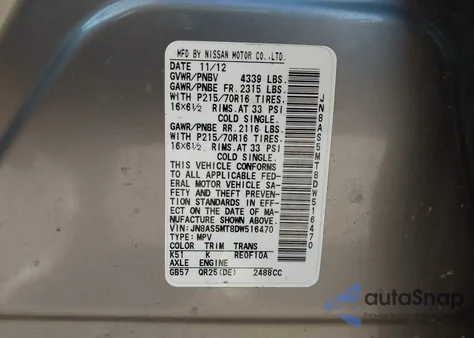 2013 Nissan Rogue S из США, поврежденный, VIN JN8AS5MT8DW516470